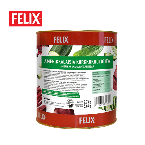 Felix American Pickled Gherkin Cubes 9,7/5,6 kg