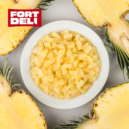 Fort Deli Pineapple Pieces in Pineapple Juice 3050/2040 g, Bag