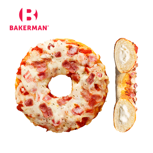 Bakerman Pizza-Donut Tomato-Mozzarella-Ham 100 g